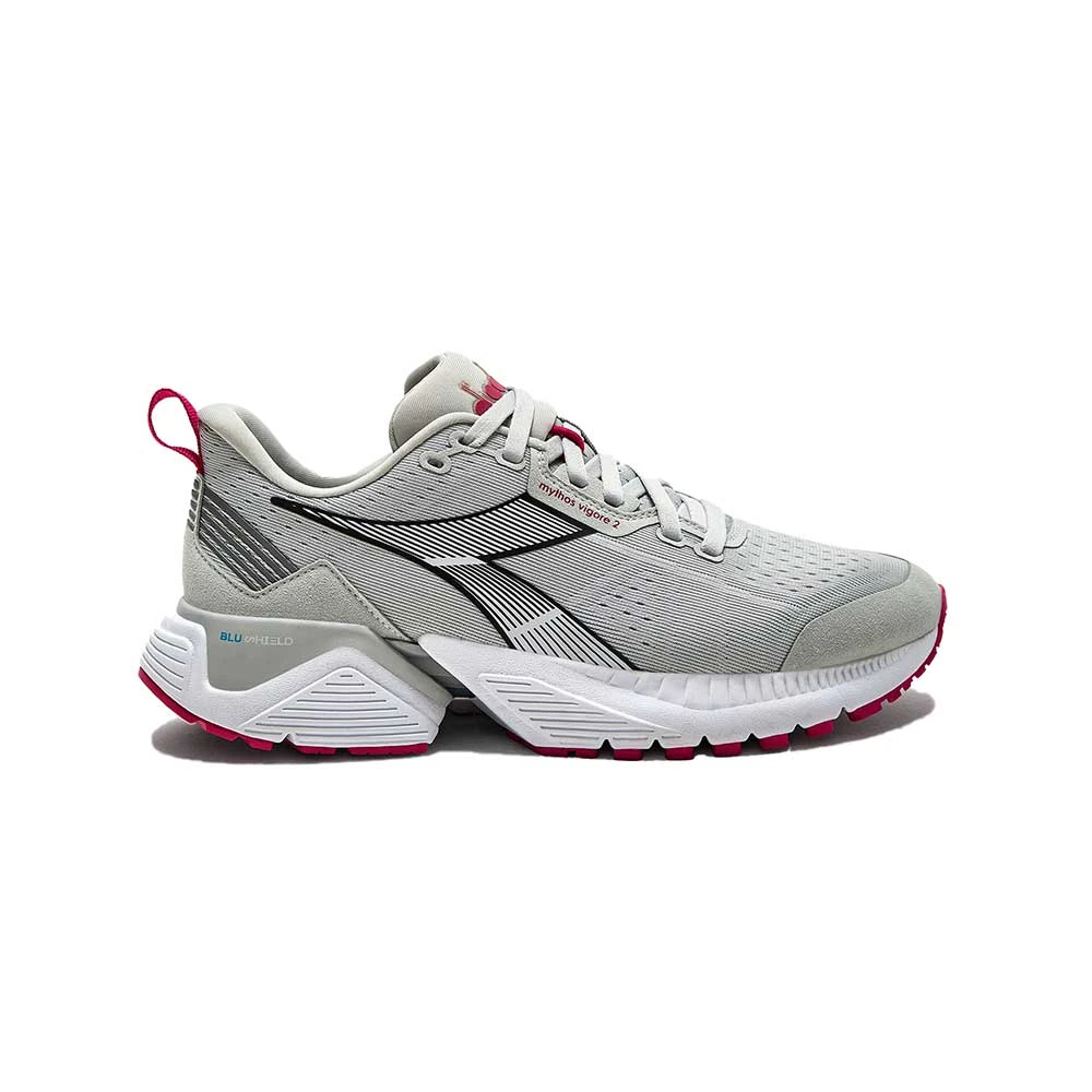 Diadora Women's Mythos Blushield Vigore 2 Running Shoe - Silver Dd/Blk/Rubine Red - Regular (B) 3 Diadora Women's Mythos Blushield Vigore 2 Running Shoe - Silver Dd/Blk/Rubine Red - Regular (B)