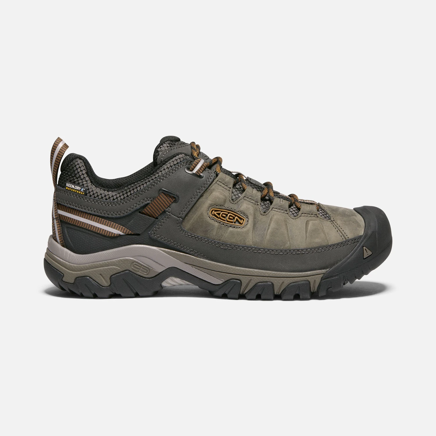 Keen Men's Targhee III Leather Waterproof Hiking Shoe - Black Olive/Golden Brown - Regular (D) 3 Keen Men's Targhee III Leather Waterproof Hiking Shoe - Black Olive/Golden Brown - Regular (D)