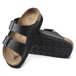 Birkenstock Arizona Platform Vegan - Birko Flor Black- Medium/Narrow -Sports Shoe Store 1018520 sole