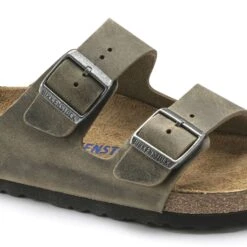 Birkenstock Arizona Soft Footbed Faded Khaki Oiled Nubuck Leather- Regular/Wide -Sports Shoe Store 1019313 detail 1