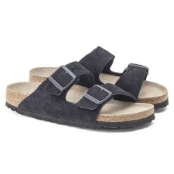 Birkenstock Arizona Suede Soft Footbed -Midnight- Medium/Narrow -Sports Shoe Store 1020716 pair