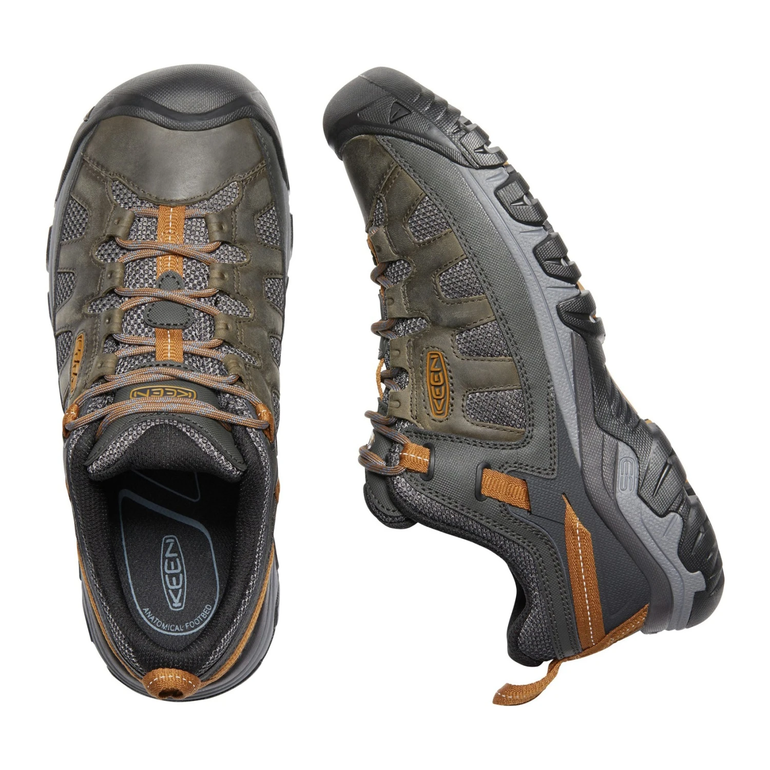 Keen Men's Targhee Vent Trail Shoe - Raven/Bronze Brown - Regular (D) 6 Keen Men's Targhee Vent Trail Shoe - Raven/Bronze Brown - Regular (D) - Image 4