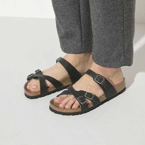 Birkenstock Women's Franca Oiled Leather Sandals- Black- Regular/Wide 9 Birkenstock Women's Franca Oiled Leather Sandals- Black- Regular/Wide - Image 7