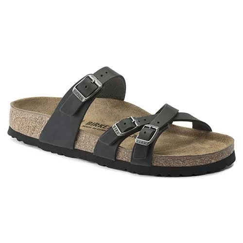 Birkenstock Women's Franca Oiled Leather Sandals- Black- Regular/Wide 3 Birkenstock Women's Franca Oiled Leather Sandals- Black- Regular/Wide