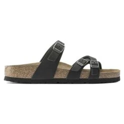 Birkenstock Women's Franca Oiled Leather Sandals- Black- Regular/Wide 14 Birkenstock Women's Franca Oiled Leather Sandals- Black- Regular/Wide -Sports Shoe Store 1021203 side