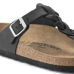 Birkenstock Gizeh Braid Suede Black Oil Leather- Regular/Wide 10 Birkenstock Gizeh Braid Suede Black Oil Leather- Regular/Wide -Sports Shoe Store 1021349 detail 1