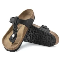 Birkenstock Gizeh Braid Suede Black Oil Leather- Regular/Wide 13 Birkenstock Gizeh Braid Suede Black Oil Leather- Regular/Wide -Sports Shoe Store 1021349 sole