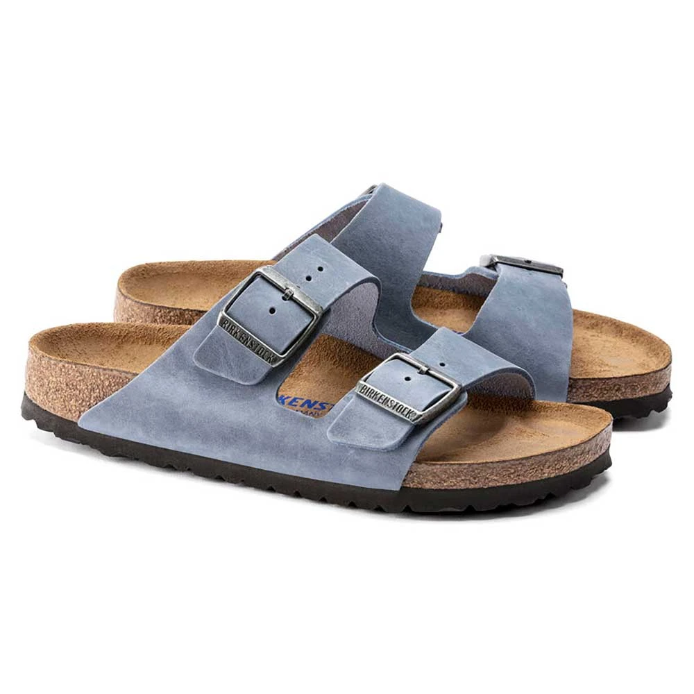 Birkenstock Arizona SFB Oil Leather Sandal - Dusty Blue - Regular/Wide 5 Birkenstock Arizona SFB Oil Leather Sandal - Dusty Blue - Regular/Wide - Image 3