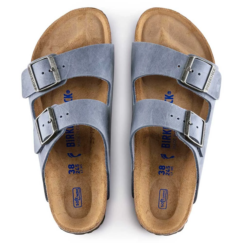 Birkenstock Arizona SFB Oil Leather Sandal - Dusty Blue - Regular/Wide 7 Birkenstock Arizona SFB Oil Leather Sandal - Dusty Blue - Regular/Wide - Image 5