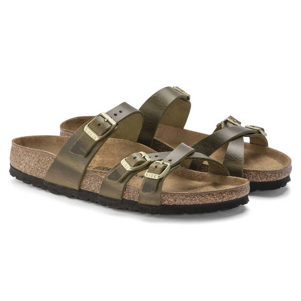 Birkenstock Women's Franca Cork Green Olive Oiled Leather Sandal - Regular/Wide 5 Birkenstock Women's Franca Cork Green Olive Oiled Leather Sandal - Regular/Wide - Image 3
