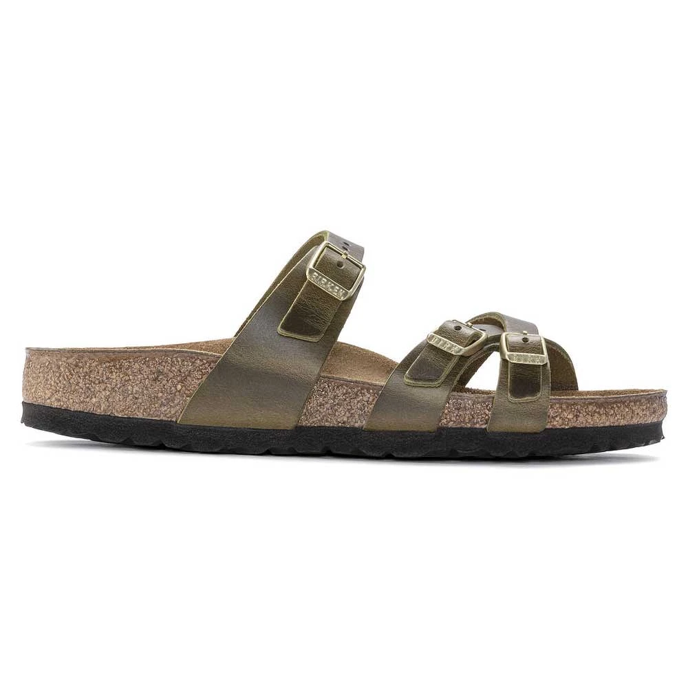 Birkenstock Women's Franca Cork Green Olive Oiled Leather Sandal - Regular/Wide 4 Birkenstock Women's Franca Cork Green Olive Oiled Leather Sandal - Regular/Wide - Image 2