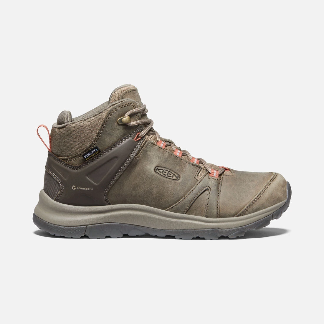 Keen Women's Terradora II Leather Mid Waterproof Boots - Brindle/Redwood - Regular (B) 3 Keen Women's Terradora II Leather Mid Waterproof Boots - Brindle/Redwood - Regular (B)