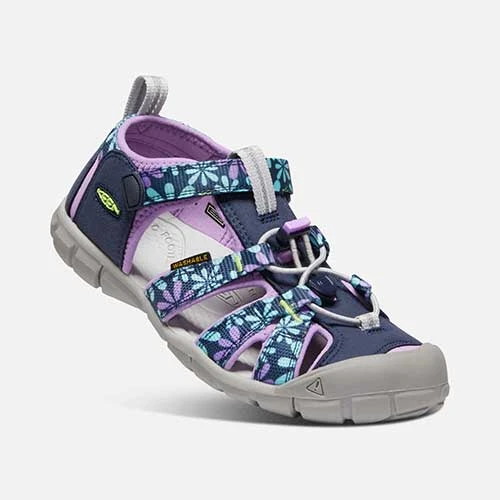 Keen Big Kids' Seacamp II CNX Sandal - Black Iris/African Violet 4 Keen Big Kids' Seacamp II CNX Sandal - Black Iris/African Violet - Image 2