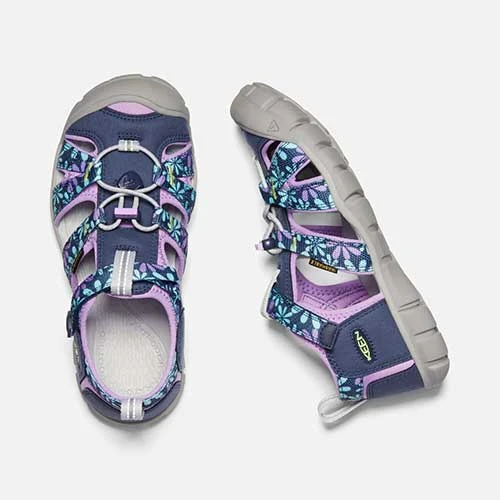 Keen Big Kids' Seacamp II CNX Sandal - Black Iris/African Violet 5 Keen Big Kids' Seacamp II CNX Sandal - Black Iris/African Violet - Image 3