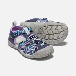 Keen Big Kids' Seacamp II CNX Sandal - Black Iris/African Violet 11 Keen Big Kids' Seacamp II CNX Sandal - Black Iris/African Violet -Sports Shoe Store 1025149 PPS PDP