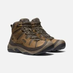 Keen Men's Circadia Mid WP Hiking Boot- Bison/Brindle- Wide (2E) 10 Keen Men's Circadia Mid WP Hiking Boot- Bison/Brindle- Wide (2E) -Sports Shoe Store 1026841 PLA PDP