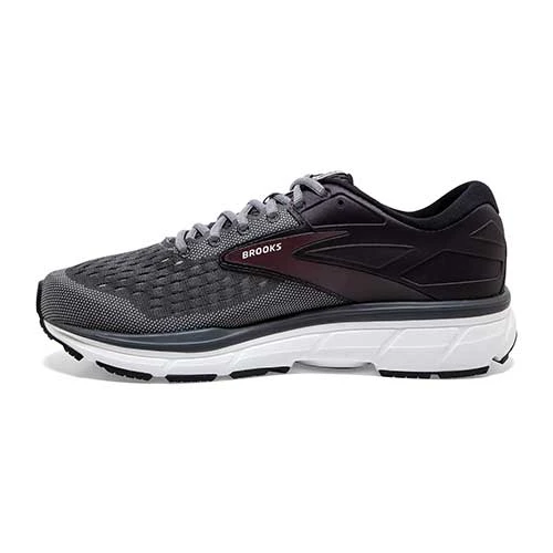 BROOKS Men's Dyad 11 Running Shoe- Blackened Pearl/Alloy/Red - Wide (2E) 4 BROOKS Men's Dyad 11 Running Shoe- Blackened Pearl/Alloy/Red - Wide (2E) - Image 2