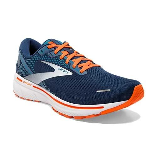 BROOKS Men's Ghost 14 Running Shoe - Titan/Teal/Flame — Regular (D) 4 BROOKS Men's Ghost 14 Running Shoe - Titan/Teal/Flame — Regular (D) - Image 2