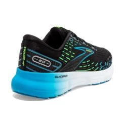 BROOKS Men's Glycerin 20 Running Shoe- Black/Hawaiian Ocean/Green - Regular (D) -Sports Shoe Store 110382 006 H Glycerin 20