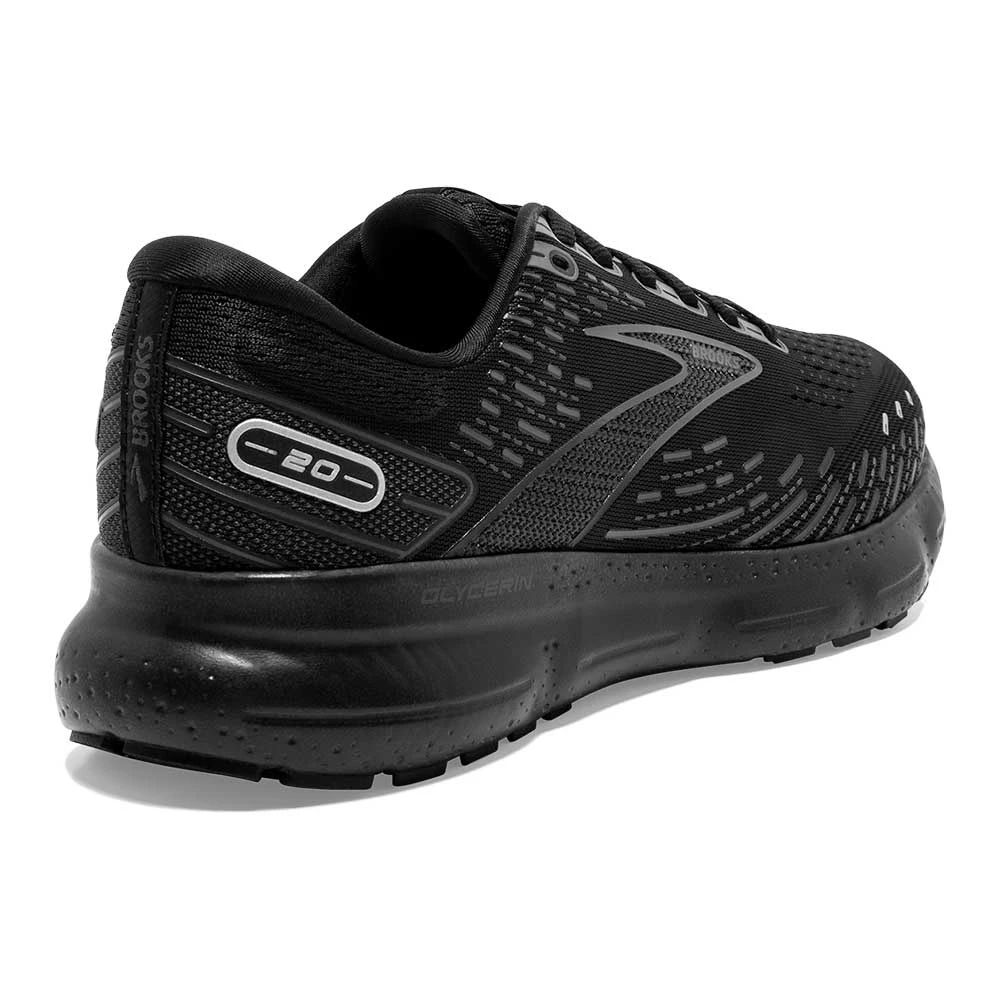 BROOKS Men's Glycerin 20 Running Shoe - Black/Black/Ebony - Wide (2E) 5 BROOKS Men's Glycerin 20 Running Shoe - Black/Black/Ebony - Wide (2E) - Image 3