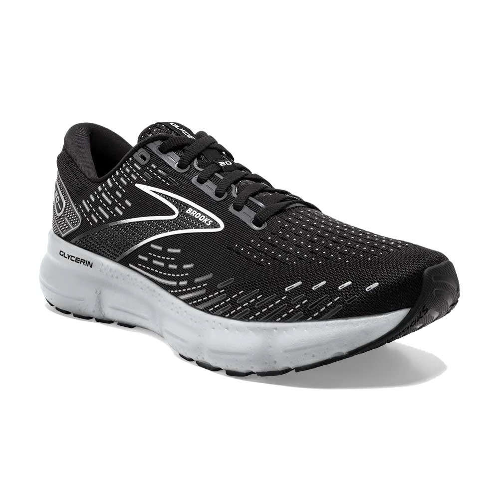 BROOKS Men's Glycerin 20 Running Shoe - Black/White/Alloy - Regular (D) 4 BROOKS Men's Glycerin 20 Running Shoe - Black/White/Alloy - Regular (D) - Image 2