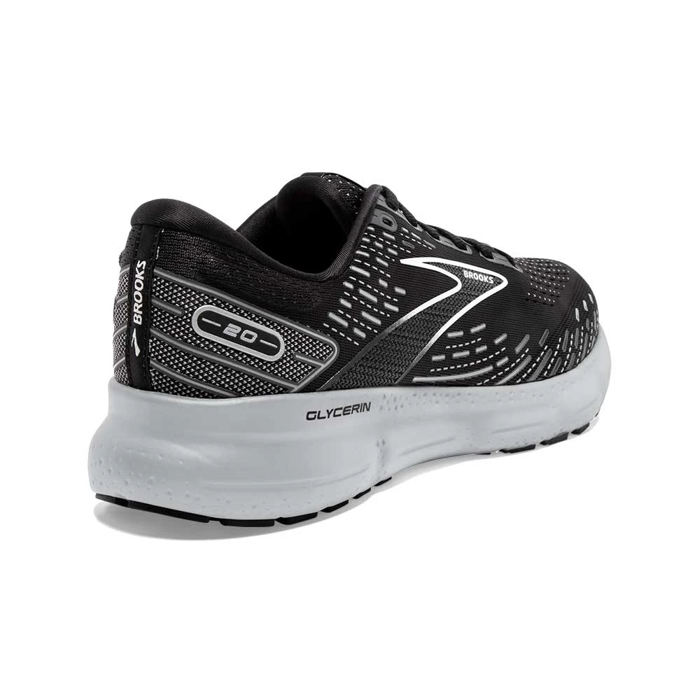 BROOKS Men's Glycerin 20 Running Shoe - Black/White/Alloy - Regular (D) 5 BROOKS Men's Glycerin 20 Running Shoe - Black/White/Alloy - Regular (D) - Image 3