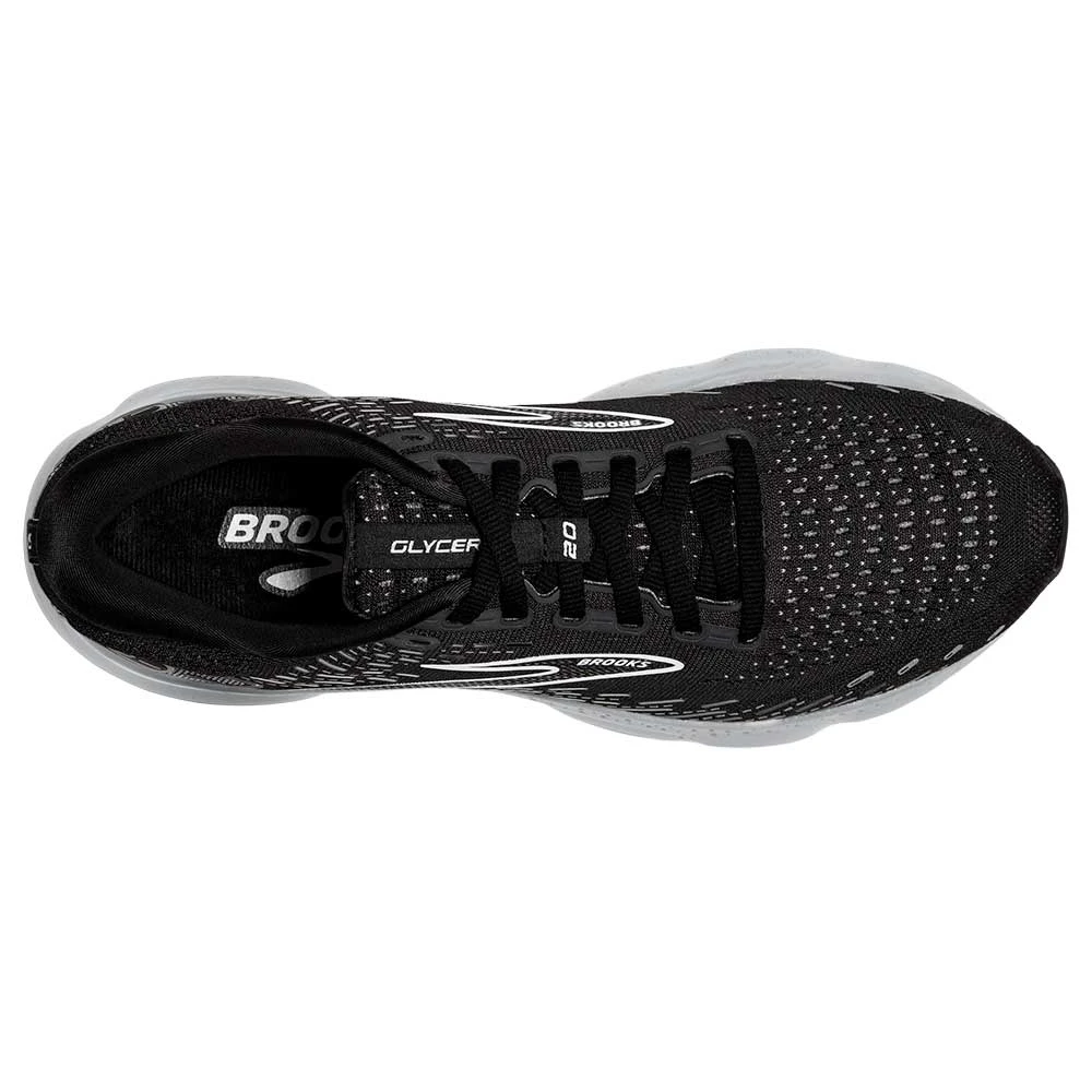 BROOKS Men's Glycerin 20 Running Shoe - Black/White/Alloy - Regular (D) 7 BROOKS Men's Glycerin 20 Running Shoe - Black/White/Alloy - Regular (D) - Image 5