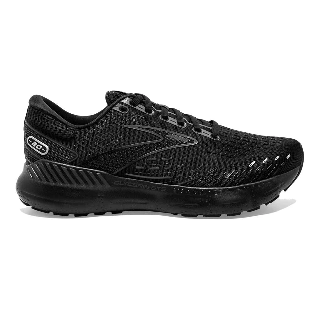 BROOKS Men's Glycerin GTS 20 Running Shoe- Black/Black/Ebony- Regular (D) 3 BROOKS Men's Glycerin GTS 20 Running Shoe- Black/Black/Ebony- Regular (D)