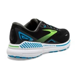 BROOKS Men's Adrenaline GTS 23 Running Shoe - Black/Hawaiian Ocean/Green- Regular (D) -Sports Shoe Store 110391 006 H Adrenaline GTS 23