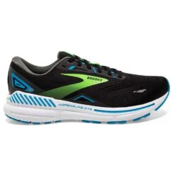 BROOKS Men's Adrenaline GTS 23 Running Shoe - Black/Hawaiian Ocean/Green- Regular (D)