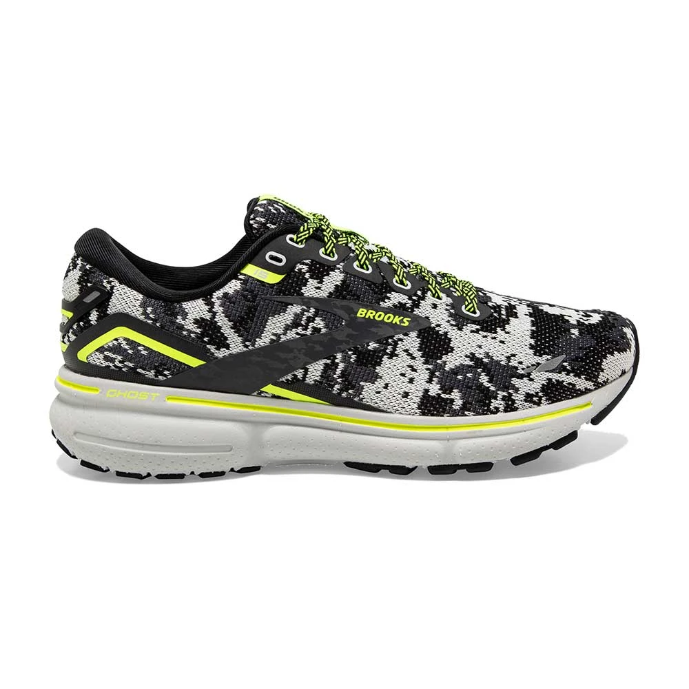 BROOKS Men's Ghost 15 Camo Running Shoe - Black/Ebony/Nightlife - Regular (D) 3 BROOKS Men's Ghost 15 Camo Running Shoe - Black/Ebony/Nightlife - Regular (D)