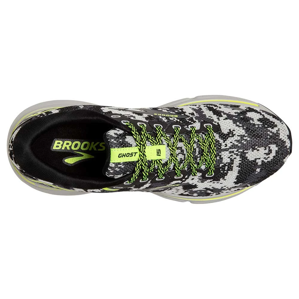 BROOKS Men's Ghost 15 Camo Running Shoe - Black/Ebony/Nightlife - Regular (D) 7 BROOKS Men's Ghost 15 Camo Running Shoe - Black/Ebony/Nightlife - Regular (D) - Image 5