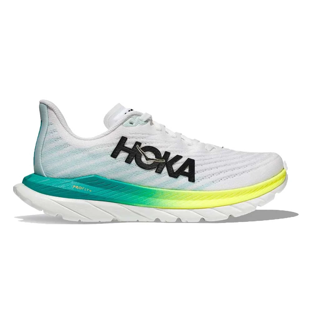 Hoka Men's Mach 5 Running Shoe - White/Blue Glass - Regular (D) 3 Hoka Men's Mach 5 Running Shoe - White/Blue Glass - Regular (D)