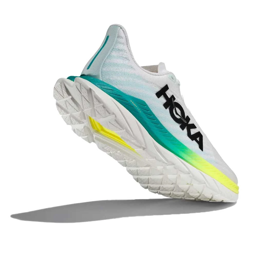 Hoka Men's Mach 5 Running Shoe - White/Blue Glass - Regular (D) 5 Hoka Men's Mach 5 Running Shoe - White/Blue Glass - Regular (D) - Image 3