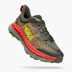 Hoka Men's Mafate Speed 4 Trail Shoe - Thyme/Fiesta- Regular (D) 9 Hoka Men's Mafate Speed 4 Trail Shoe - Thyme/Fiesta- Regular (D) -Sports Shoe Store 1129930 TFST 1