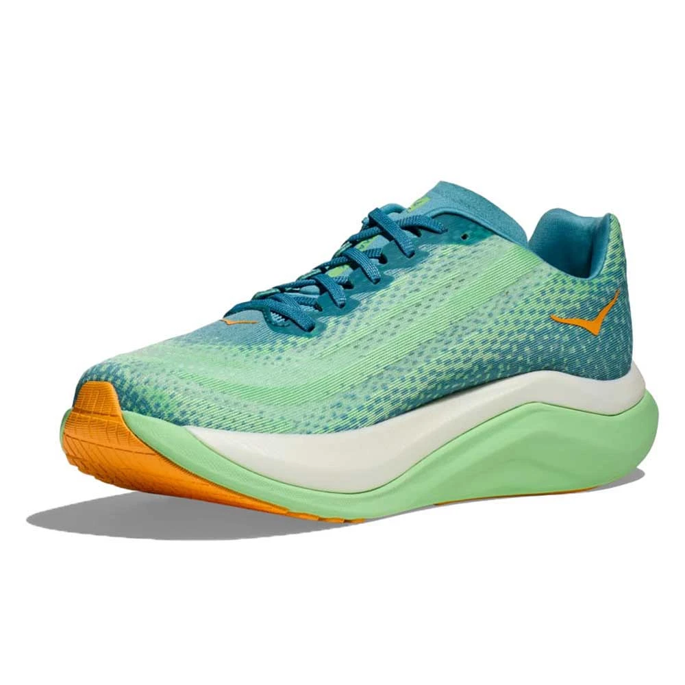 Hoka Men's Mach X Running Shoe - Ocean Mist/Lime Glow - Regular (D) 5 Hoka Men's Mach X Running Shoe - Ocean Mist/Lime Glow - Regular (D) - Image 3