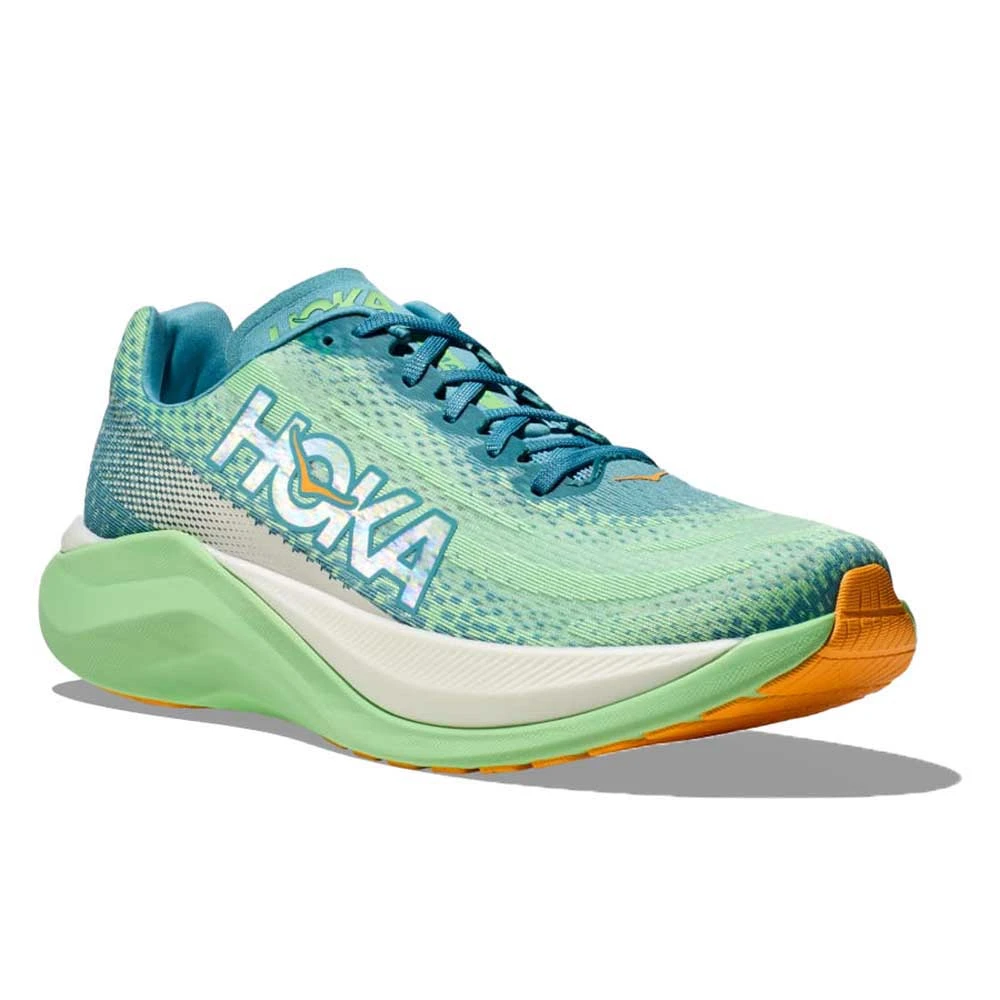 Hoka Men's Mach X Running Shoe - Ocean Mist/Lime Glow - Regular (D) 4 Hoka Men's Mach X Running Shoe - Ocean Mist/Lime Glow - Regular (D) - Image 2