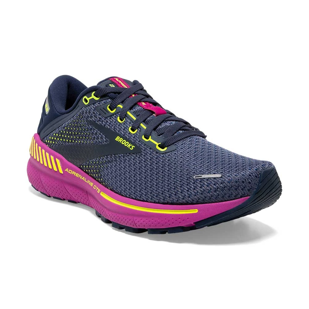BROOKS Women's Adrenaline GTS 22 Running Shoe- Nightshadow/Viola/Nightlife- Regular (B) 4 BROOKS Women's Adrenaline GTS 22 Running Shoe- Nightshadow/Viola/Nightlife- Regular (B) - Image 2