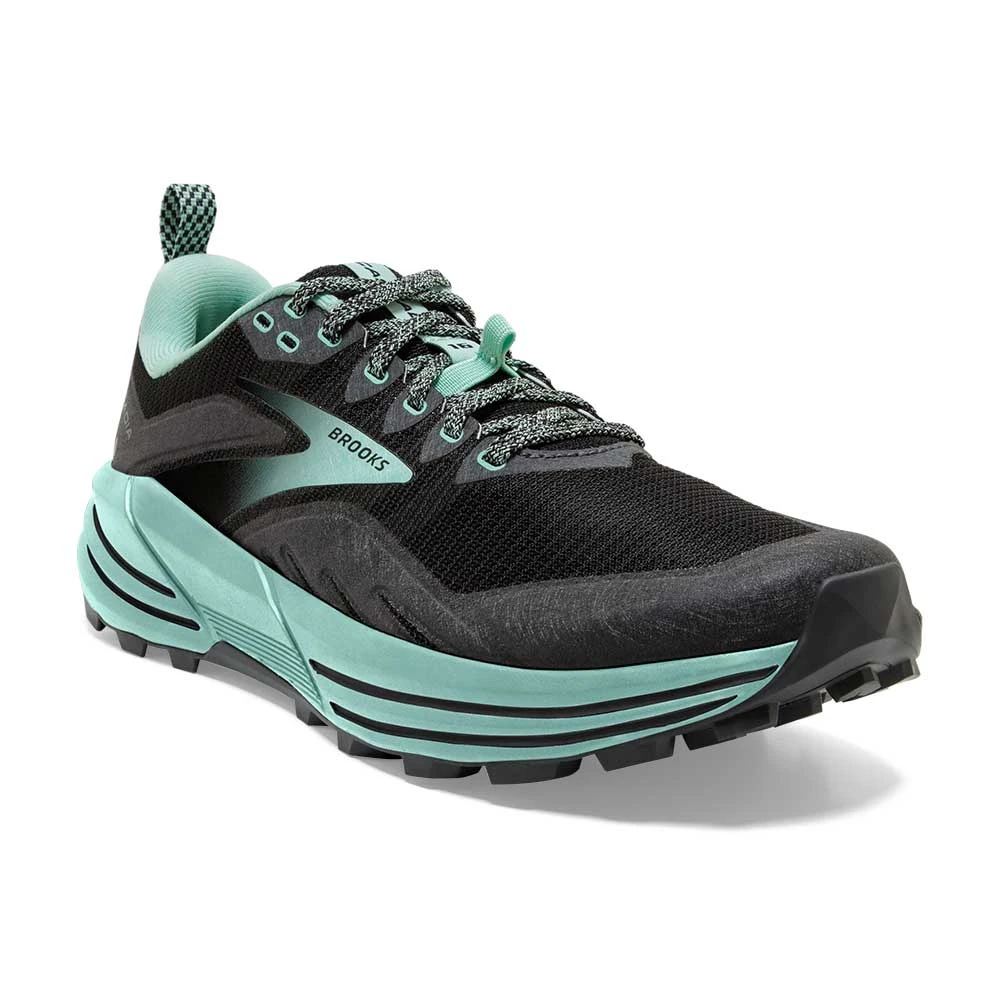 BROOKS Women's Cascadia 16 Trail Shoe- Black/Ebony/Yucca - Wide (D) 4 BROOKS Women's Cascadia 16 Trail Shoe- Black/Ebony/Yucca - Wide (D) - Image 2