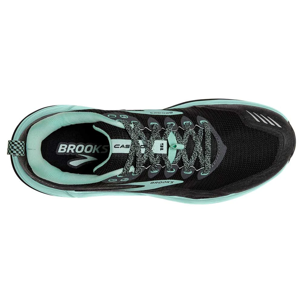 BROOKS Women's Cascadia 16 Trail Shoe- Black/Ebony/Yucca - Wide (D) 7 BROOKS Women's Cascadia 16 Trail Shoe- Black/Ebony/Yucca - Wide (D) - Image 5