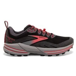 BROOKS Women's Cascadia 16 GoreTEX Trail Running Shoe - Black/Blackened Pearl/Coral - Regular (B)