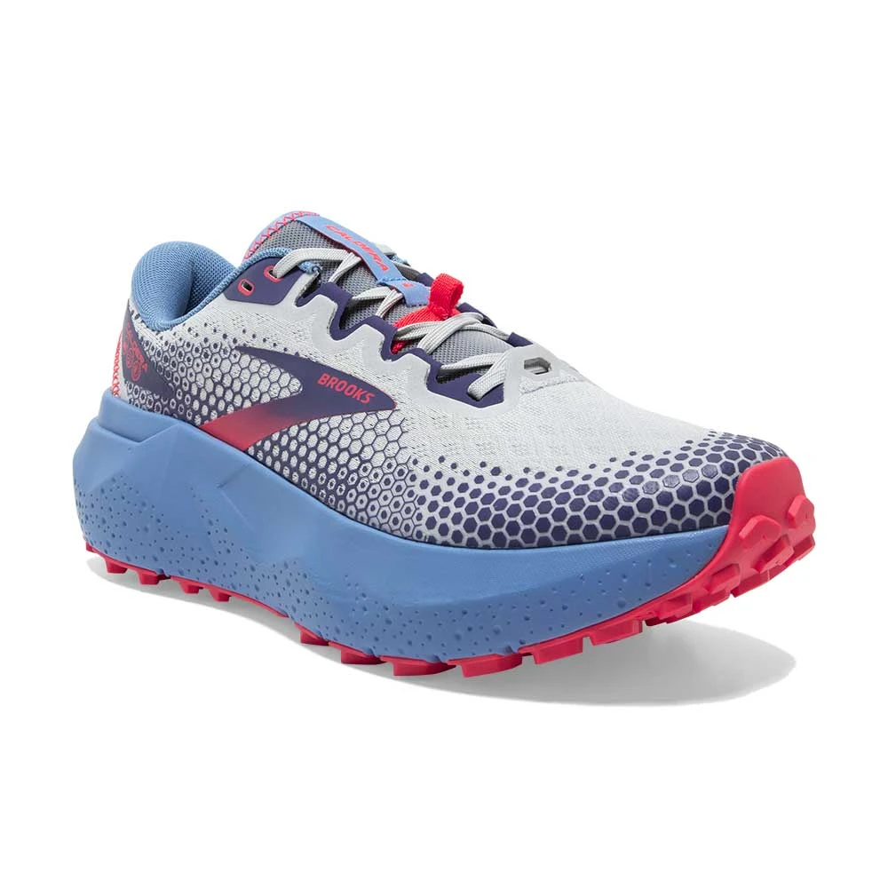 BROOKS Women's Caldera 6 Trail Running Shoe- Oyster/Blissful Blue/Pink - Regular (B) 4 BROOKS Women's Caldera 6 Trail Running Shoe- Oyster/Blissful Blue/Pink - Regular (B) - Image 2