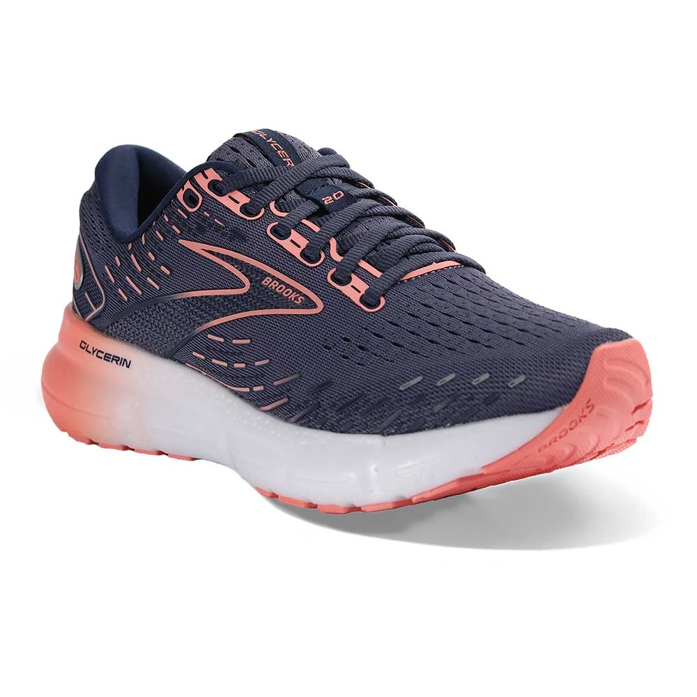 BROOKS Women's Glycerin 20 Running Shoe - Nightshadow/Blue/Pink - Regular (B) 4 BROOKS Women's Glycerin 20 Running Shoe - Nightshadow/Blue/Pink - Regular (B) - Image 2
