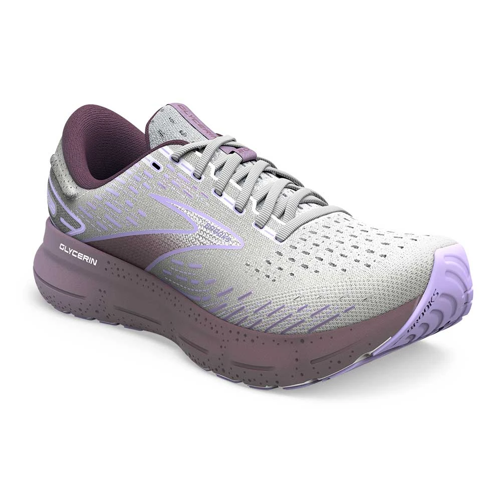 BROOKS Women's Glycerin 20 Running Shoe- White/Orchid/Lavender - Regular (B) 4 BROOKS Women's Glycerin 20 Running Shoe- White/Orchid/Lavender - Regular (B) - Image 2