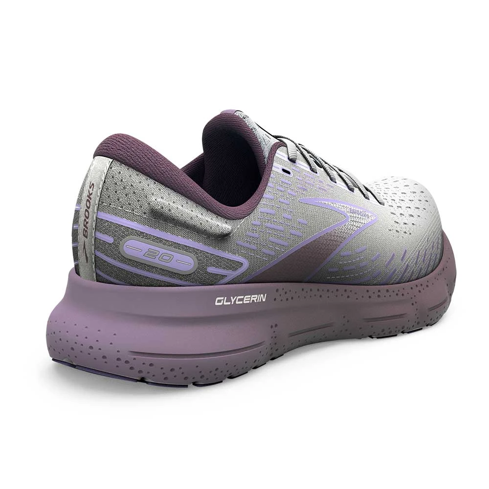 BROOKS Women's Glycerin 20 Running Shoe- White/Orchid/Lavender - Regular (B) 6 BROOKS Women's Glycerin 20 Running Shoe- White/Orchid/Lavender - Regular (B) - Image 4