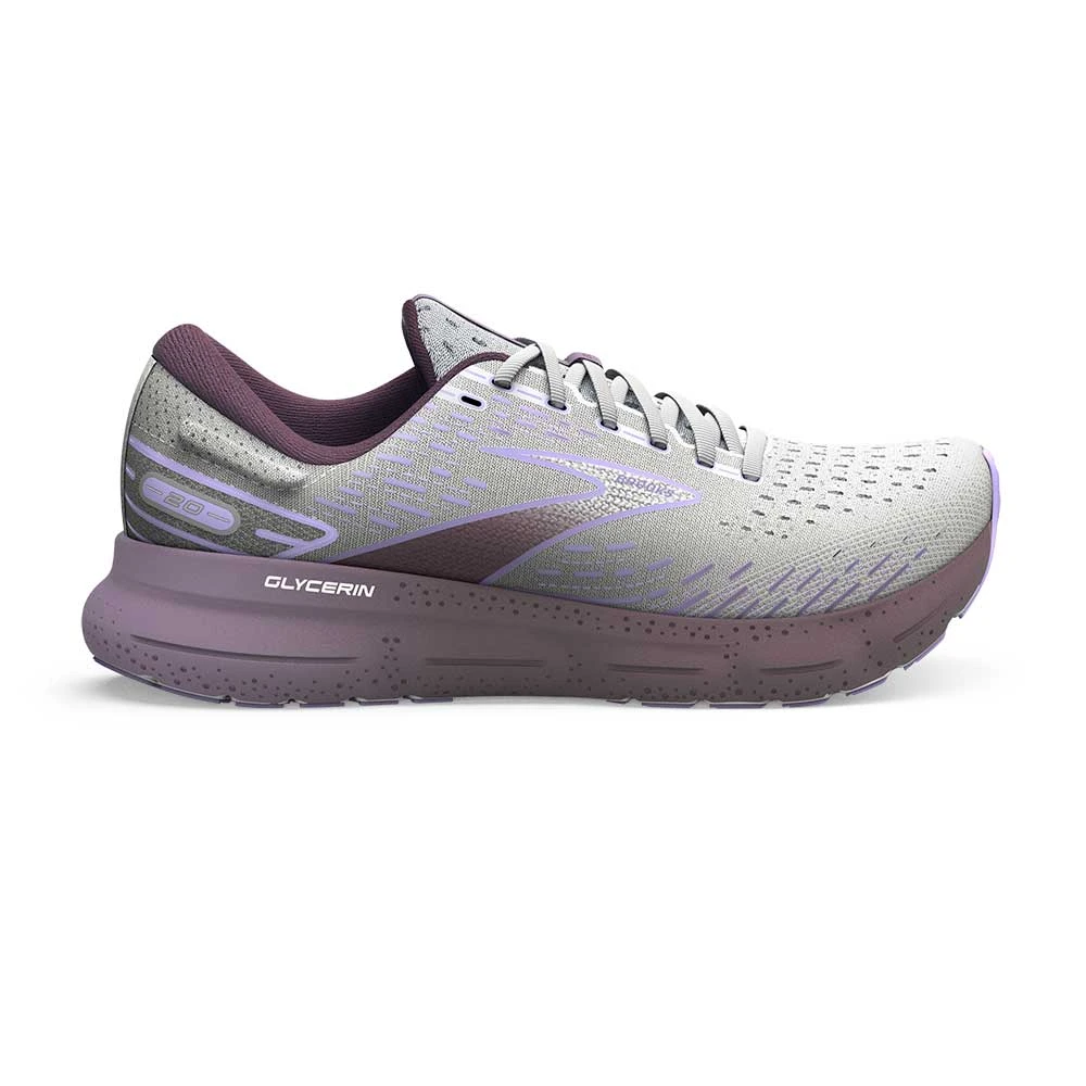 BROOKS Women's Glycerin 20 Running Shoe- White/Orchid/Lavender - Regular (B) 3 BROOKS Women's Glycerin 20 Running Shoe- White/Orchid/Lavender - Regular (B)