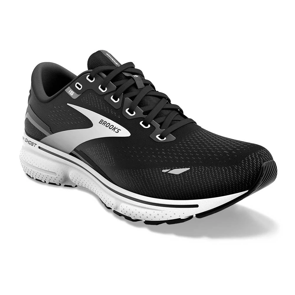 BROOKS Women's Ghost 15 Running Shoe - Black/Blackened Pearl/White- Wide (D) 4 BROOKS Women's Ghost 15 Running Shoe - Black/Blackened Pearl/White- Wide (D) - Image 2