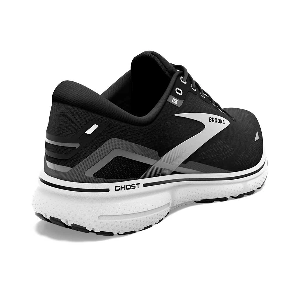 BROOKS Women's Ghost 15 Running Shoe - Black/Blackened Pearl/White- Wide (D) 6 BROOKS Women's Ghost 15 Running Shoe - Black/Blackened Pearl/White- Wide (D) - Image 4