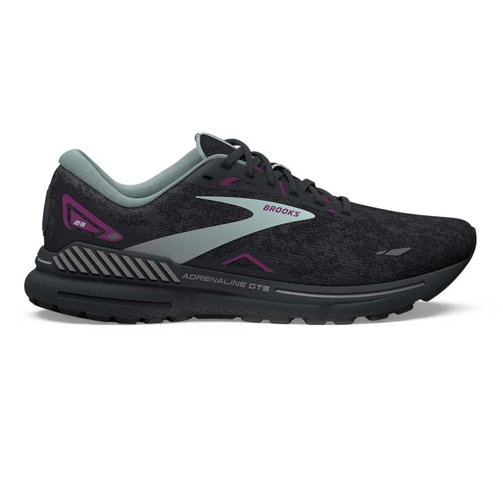BROOKS Women's Adrenaline GTS 23 Running Shoe - Black/Light Blue/Purple- Regular (B) 3 BROOKS Women's Adrenaline GTS 23 Running Shoe - Black/Light Blue/Purple- Regular (B)