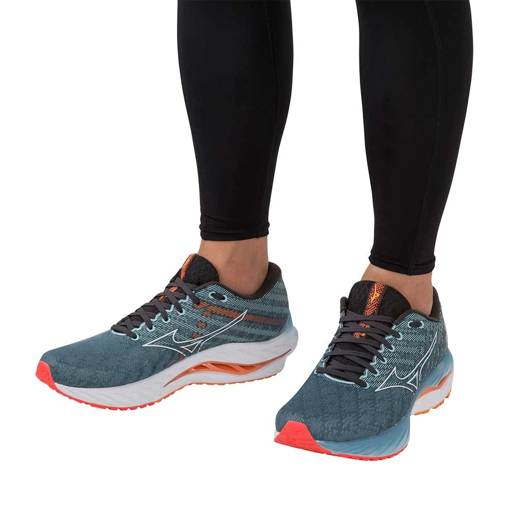 Mizuno Men's Wave Inspire 19 Running Shoe- Provincial Blue/White- Regular (D) 5 Mizuno Men's Wave Inspire 19 Running Shoe- Provincial Blue/White- Regular (D) - Image 3